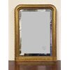 Specchiera in legno intagliato dorato con treccia sui lati XIX secolo .  118 x 87 