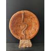 Particolare acquasantiera in marmo rosso di Verona con serpente - Diametro 44 cm