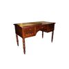 Antica bellissima scrivania francese stile Luigi Filippo del 1800 in piuma di mogano