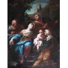 Scuola Italiana; Sacra Famiglia con Sant'Anna, XVII-XVIII secolo, olio su tela