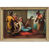 Pittore veneziano (XVIII secolo) - Nobili turchi con pappagallo e suonatore.