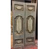 PTL700 - Antica porta laccata con pannelli dipinti, epoca '700, misure cm L 110 x H 211 x P 6