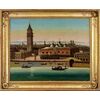 Scuola veneta, XIX secolo, Veduta di Venezia con Palazzo Ducale e l’orizzonte della Laguna Veneta