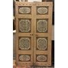 PTL702 - Porta in legno laccato con pannelli dipinti, epoca '700, misure cm L 122 x H 217