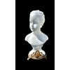 Busto di fanciulla in porcellana con profilo della base in bronzo.Manifattura Ginori.