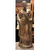 DARS673 - Statua in scagliola con figura femminile, misure cm L 35 x H 107 x P 25