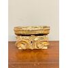 Antico elemosiniere in legno dipinto, XVIII sec, 24x11x15 cm