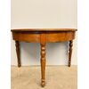 Antica console mezzaluna in castagno Luigi Filippo, metà '800, 71x106x52 cm, Umbria