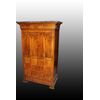 Secretaire stile Impero della seconda metà del 1800 in radica di noce con piano in marmo nero