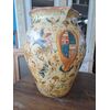 Vaso in terracotta dipinto dell'Ottocento