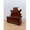 Cassapanca con schienale in noce- fine 800- baule-scrigno
