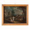 Dipinto Paesaggio con Figure ed Armenti