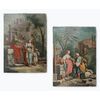 Coppia di dipinti ad olio su tela – Scene bibliche pastorali