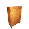 Secretaire Francese Stile Impero del 1800 In Legno di Betulla Con Bronzi