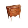 Piccolo Cassettone Comoncino Francese Stile Luigi XV Intarsiato Floreale