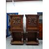 Coppia di credenze in rovere scolpite XIX sec. Francia