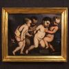 Italian antique painting cherub games from the 17th century