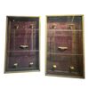 Pair of wooden display cases