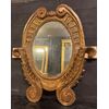 SPECC558 - Oval lacquered and gilded mirror, '7/'800 period, measures cm W 105 x H 207