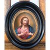 Dipinto olio su rame raffigurante Sacro Cuore di Gesù’.
