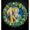 Santi Buglioni, tondo in terracotta raffigurante "Sant'Andrea entro una corona di frutti e fiori"