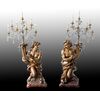 Scultore italiano del XVII secolo,  coppia di candelieri