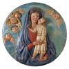 Madonna con Bambino, tondo in terracotta policroma del XX° secolo