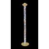 Lampada da terra  in vetro murrina con dettagli in ottone.Murano.