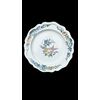 Piatto in maiolica con decoro floreale e uccello ‘dal collo ritorto’.Cerreto Sannita.