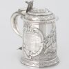 Tankard in argento sterling Regina Anna, argentiere RP, Dublino, 1711