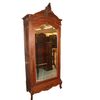 Armadio Luigi Filippo in Noce ad 1 Porta con Specchio seconda metà 1800