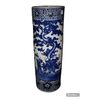 Vaso Porta Ombrelli Cinese in Porcellana Bianca e Blu Decorata con Personaggi