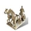  Rara Coppia di Sculture in Marmo Bianco, Bighe Romane, XIX Secolo 
