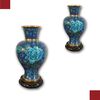 COPPIA DI VASI CLOISONNÉ CINESI FINE XIX-INIZI XX SECOLO