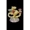 Candeliere - bugia in maiolica a lustro a forma di grifone alato.Societa’Ceramica Umbra.Gualdo Tadino.