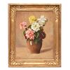 QUADRI ANTICHI, ART DECO, NATURA MORTA CON FIORI DI ROSE BIANCHE, OLIO SU TELA, XX SECOLO. (QF668)