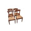 Set of 4 French Empire style chairs with richly carved backrests