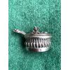Silver &#39;mignon&#39; gravy boat with geometric and floral decorations Italy.     
