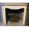 chm660 - fireplace in white Carrara marble, 19th century, cm l 134 xh 103     