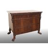 Antique Empire Lucchese chest of drawers in walnut briar. Period early 800.     
