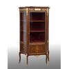Antique Napoleon III French showcase in mahogany with bronze inlay inserts. Period 19th century.     