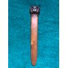One piece boxwood letter opener depicting the head of a Molosser dog.     