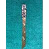 Openwork brass letter opener decorated with snake figure and stylized plant motifs. Japan.     