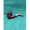 Pipa in radica e corno raffigurante volto femminile.