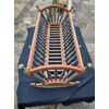 Rare 19th century Valsesian cradle in painted wood     
