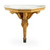 Console pensile in legno intagliato e dorato a motivi neoclassici, fine XVIII secolo