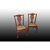 Gruppo di 4 sedie stile Chippendale in legno di mogano