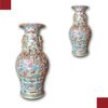 COPPIA DI GRANDI VASI CANTON CINA FINE XIX-INIZI XX SECOLO 