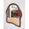 SPECCHIERA MOSSA ORIGINALE DEGLI ANNI 50-60 IN LEGNO LACCATO CON PIEDISTALLO