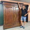 Armadio in noce fine 500 Veneto con segreto-raro! 